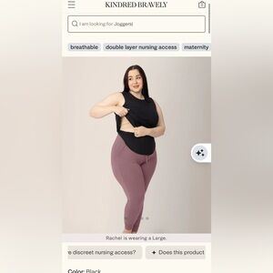 Kindred Bravely Black Nursing Tank